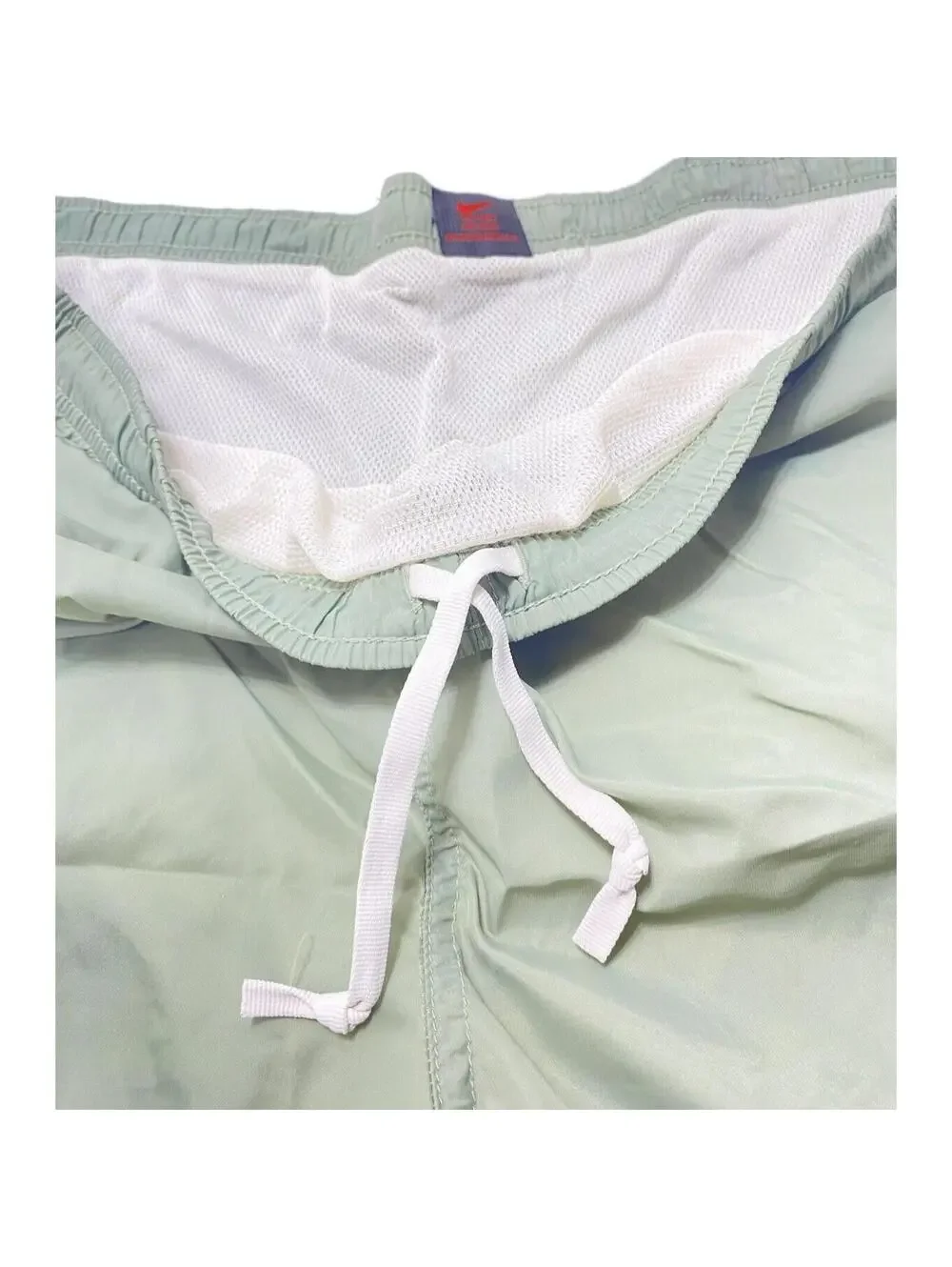 Mens Green Swim Shorts Trunks Built-in Underwear, Size XL, GUC